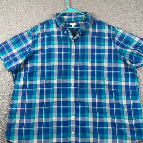 Sonoma Life Style Button Down Shirt Men's 4XB Blue Plaid Causal Formal - Picture 2 of 7